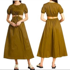 STAUD Caper Calypso Cut-Out Maxi Dress Small
